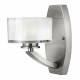 Lampada da parete in acciaio con diffusore in vetro a 1 luce a LED G9