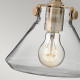 Lampada da parete in acciaio con diffusore in vetro trasparente a 1 luce