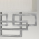 Lampada da parete in acciaio con paralume in tessuto dal design moderno