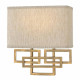 Lampada da parete in acciaio con paralume in tessuto dal design moderno