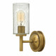 Lampada da parete in acciaio diffusore in vetro a 1 luce dal design moderno