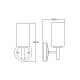 Lampada da parete in acciaio diffusore in vetro a 1 luce dal design moderno