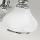Lampada da parete in acciaio diffusore in vetro a LED G9 dal design moderno