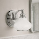 Lampada da parete in acciaio diffusore in vetro a LED G9 dal design moderno