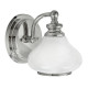 Lampada da parete in acciaio diffusore in vetro a LED G9 dal design moderno