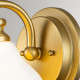 Lampada da parete in acciaio diffusore in vetro a LED G9 dal design moderno