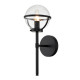 Lampada da parete in acciaio diffusore in vetro trasparente da design moderno