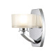 Lampada da parete in acciaio per bagno con diffusore in vetro a 1 luce a LED G9
