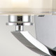 Lampada da parete in acciaio per bagno con diffusore in vetro a 1 luce a LED G9