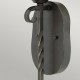 Lampada da parete rustica in alluminio con diffusore in vetro a 1 luce