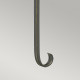 Lampada da parete rustica in alluminio con diffusore in vetro a 1 luce