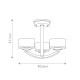 Lampada da soffitto da arredo con 3 diffusori in vetro con luce a LED G9