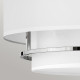Lampada da soffitto grande con struttura in acciaio e diffusore in tessuto