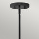 Lampada da soffitto grande con struttura in acciaio e diffusore in tessuto