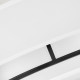 Lampada da soffitto grande con struttura in acciaio e diffusore in tessuto
