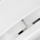 Lampada da soffitto grande con struttura in acciaio e diffusore in tessuto
