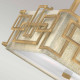 Lampada da soffitto in acciaio con paralume in tessuto dal design moderno