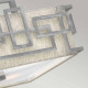 Lampada da soffitto in acciaio con paralume in tessuto dal design moderno