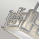 Lampada da soffitto in acciaio con paralume in tessuto dal design moderno