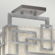 Lampada da soffitto in acciaio con paralume in tessuto dal design moderno
