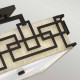 Lampada da soffitto in acciaio con paralume in tessuto dal design moderno