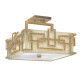 Lampada da soffitto in acciaio con paralume in tessuto dal design moderno