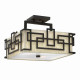 Lampada da soffitto in acciaio con paralume in tessuto dal design moderno