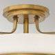 Lampada da soffitto media moderna in acciaio con diffusore in vetro a 3 luci
