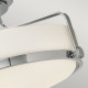Lampada da soffitto media moderna in acciaio con diffusore in vetro a 3 luci