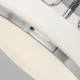 Lampada da soffitto media moderna in acciaio con diffusore in vetro a 3 luci