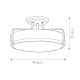 Lampada da soffitto media moderna in acciaio con diffusore in vetro a 3 luci