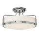 Lampada da soffitto media moderna in acciaio con diffusore in vetro a 3 luci