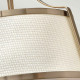 Lampada da soffitto moderna con struttura in acciaio e diffusore in tessuto