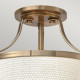 Lampada da soffitto moderna con struttura in acciaio e diffusore in tessuto