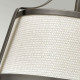 Lampada da soffitto moderna con struttura in acciaio e diffusore in tessuto