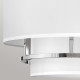 Lampada da soffitto piccola con struttura in acciaio e diffusore in tessuto