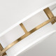 Lampada da soffitto piccola con struttura in acciaio e diffusore in tessuto