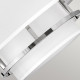 Lampada da soffitto piccola con struttura in acciaio e diffusore in tessuto