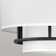 Lampada da soffitto piccola con struttura in acciaio e diffusore in tessuto