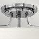 Lampada da soffitto piccola moderna in acciaio con diffusore in vetro a 3 luci