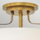Lampada da soffitto piccola moderna in acciaio con diffusore in vetro a 3 luci