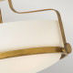 Lampada da soffitto piccola moderna in acciaio con diffusore in vetro a 3 luci