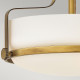 Lampada da soffitto piccola moderna in acciaio con diffusore in vetro a 3 luci