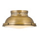 Lampada da soffitto plafoniera rotonda rustica in acciaio e diffusore in vetro