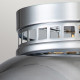 Lampada da soffitto plafoniera rotonda rustica in acciaio e diffusore in vetro