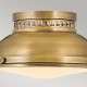 Lampada da soffitto plafoniera rotonda rustica in acciaio e diffusore in vetro