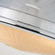 Lampada da soffitto plafoniera rotonda rustica in acciaio e diffusore in vetro