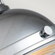 Lampada da soffitto plafoniera rotonda rustica in acciaio e diffusore in vetro
