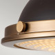 Lampada da soffitto plafoniera rotonda rustica in acciaio e diffusore in vetro