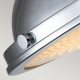 Lampada da soffitto plafoniera rotonda rustica in acciaio e diffusore in vetro